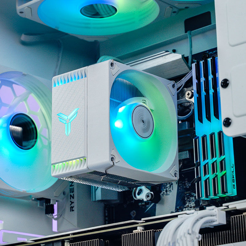 Jonsbo CR-1400 EVO ARGB CPU-kjøler 92 mm 180 W TDP hvit - Jonsbo