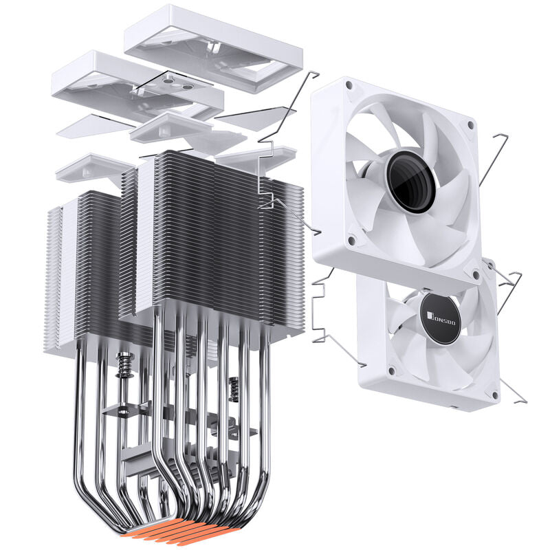 Jonsbo CR-1400 DV2 CPU-kjøler dobbelttårn 92 mm svart - Jonsbo