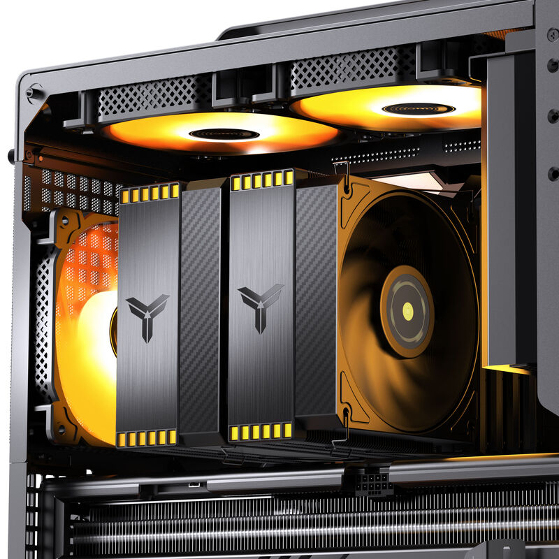 Jonsbo HX6280 CPU-kjøler dobbelttårn PWM RGB 130 mm hvit - Jonsbo
