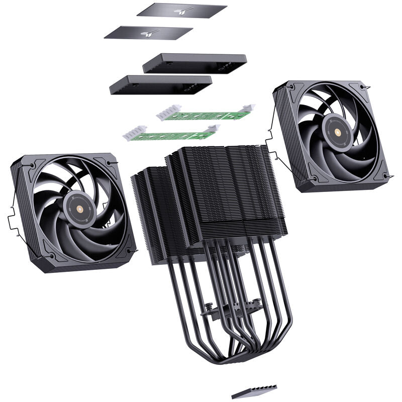 Jonsbo HX6280 CPU-kjøler dobbelttårn PWM RGB 130 mm hvit - Jonsbo