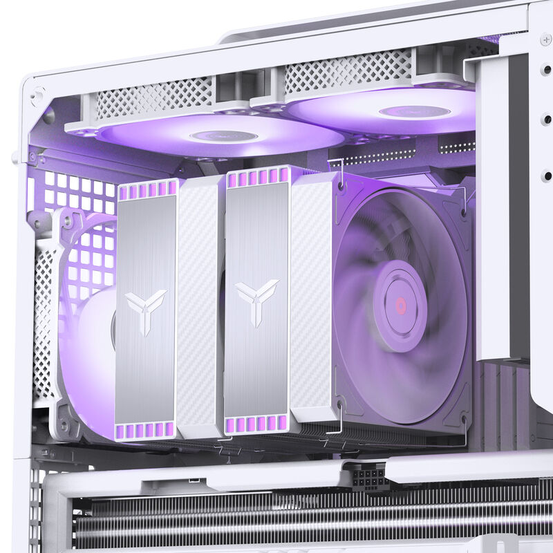 Jonsbo HX6280 CPU-kjøler dobbelttårn PWM RGB 130 mm hvit - Jonsbo