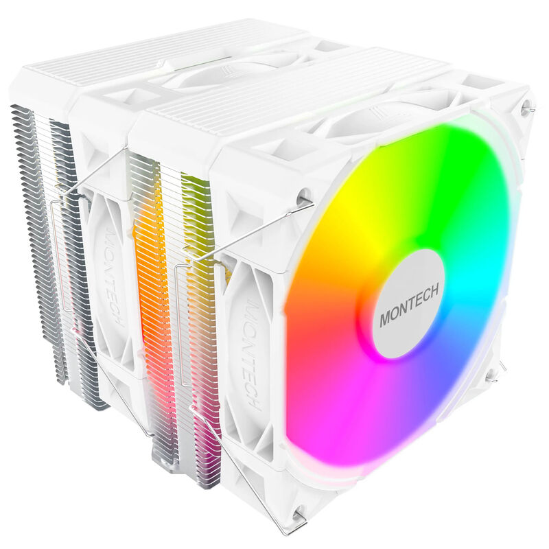 Montech NX600 ARGB CPU-kjøler dobbelttårn 2x 120 mm svart - Montech