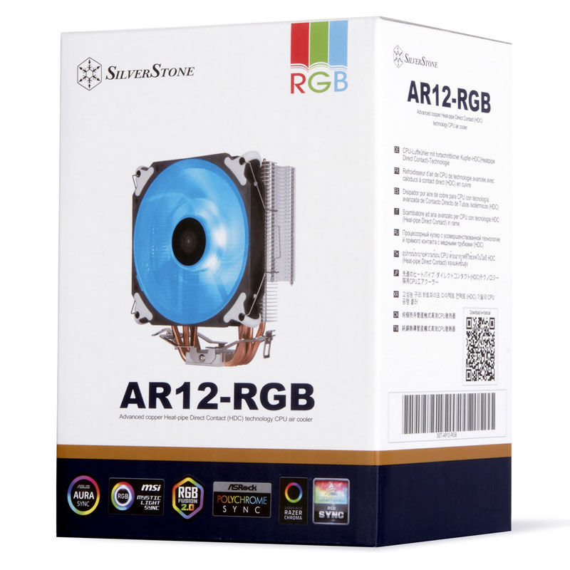 SilverStone Argon CPU-kjøler RGB 120 mm PWM - SilverStone
