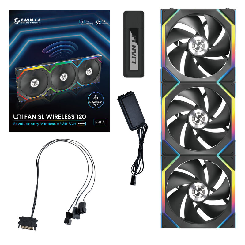 Lian Li O11D EVO kabinett herdet glass + UNI FAN SL 3-pack - Lian Li