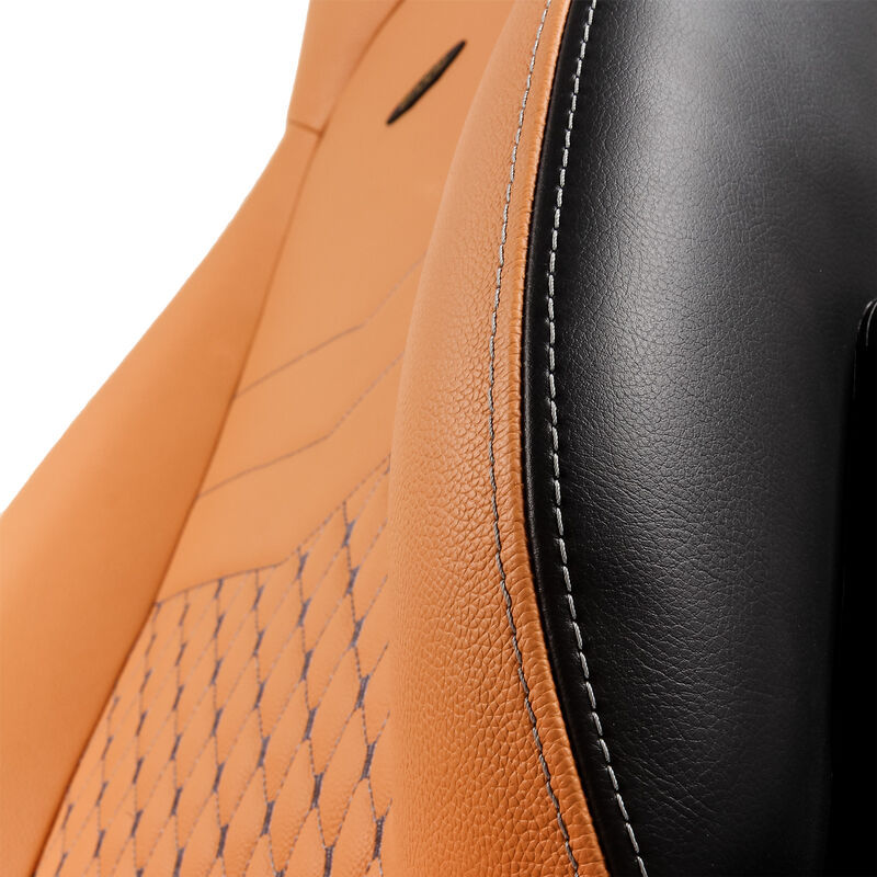 noblechairs ICON gamingstol ekte skinn cognac/svart 4D - noblechairs
