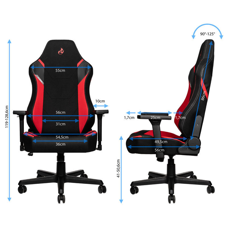 Nitro Concepts X1000 gamingstol Radiant White stoff - Nitro Concepts