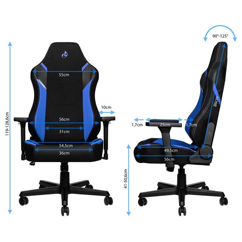 Nitro Concepts X1000 gamingstol Radiant White stoff - Nitro Concepts