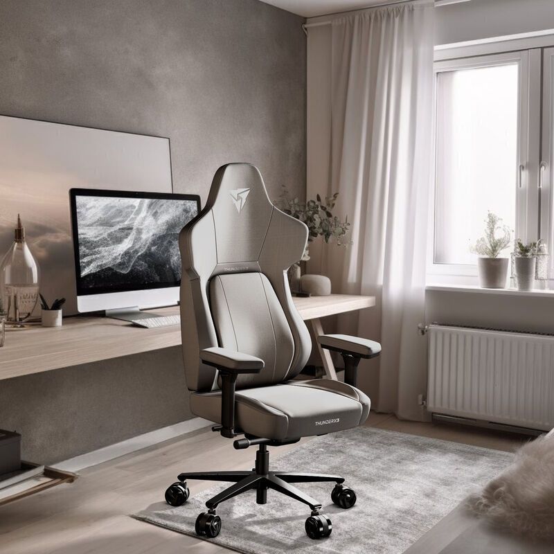 ThunderX3 CORE Loft ergonomisk gamingstol lysegrå stoff - ThunderX3