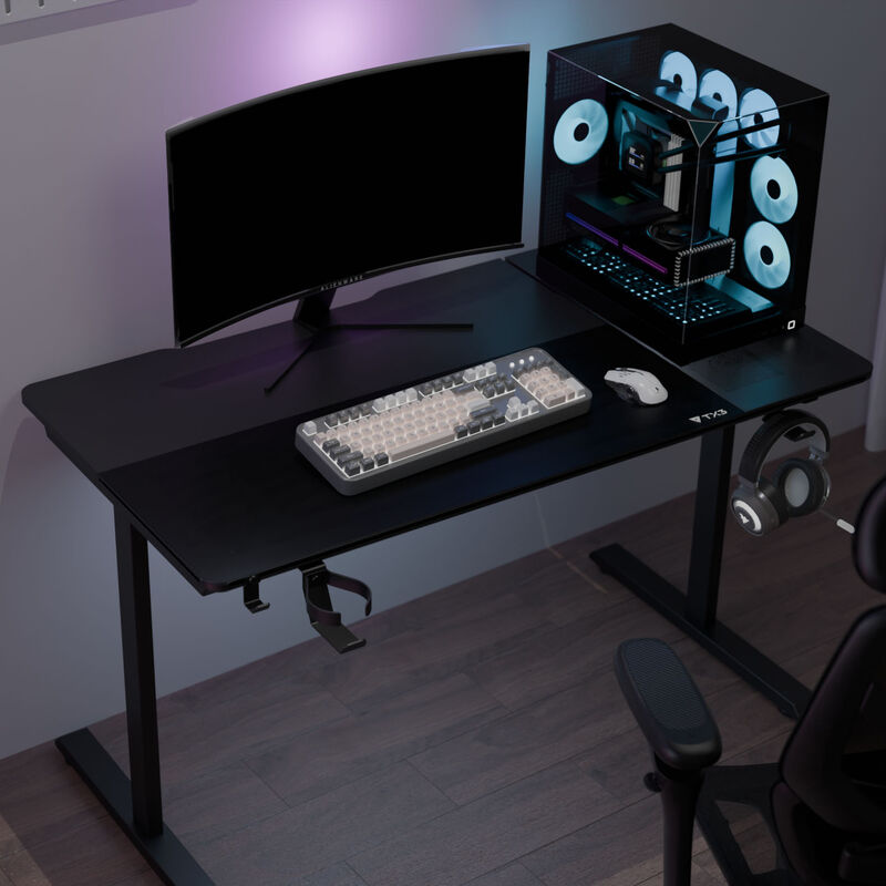 ThunderX3 LAB-X Lite gamingpult 130 cm herdet glass svart - ThunderX3