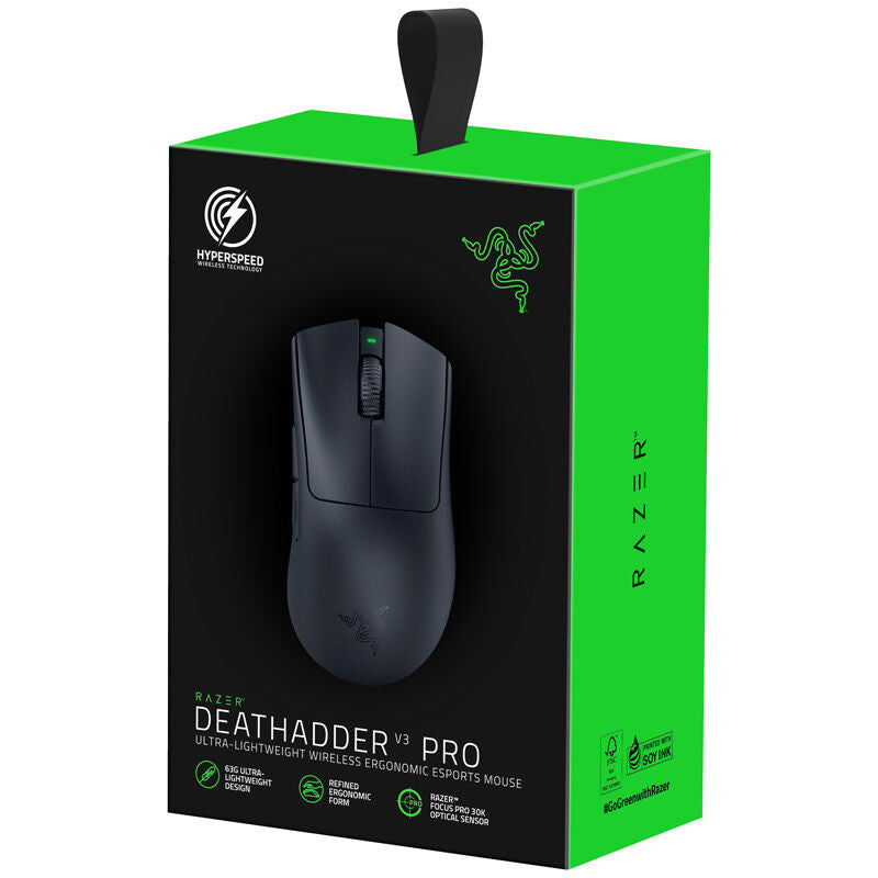 Razer DeathAdder V3 Pro trådløs gamingmus 30K DPI hvit - Razer