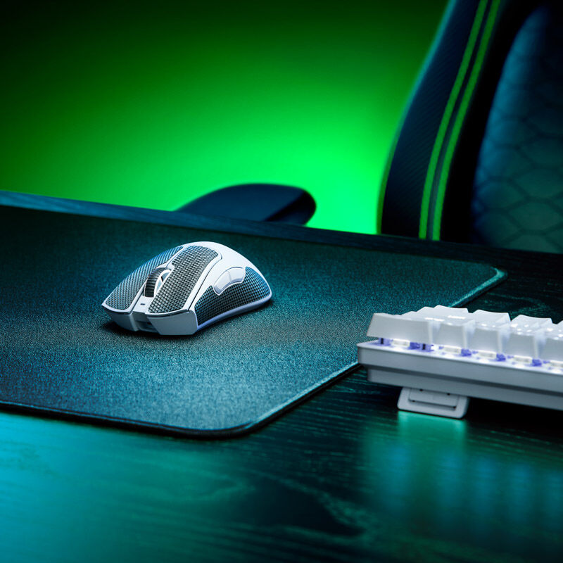 Razer DeathAdder V3 Pro trådløs gamingmus 30K DPI hvit - Razer
