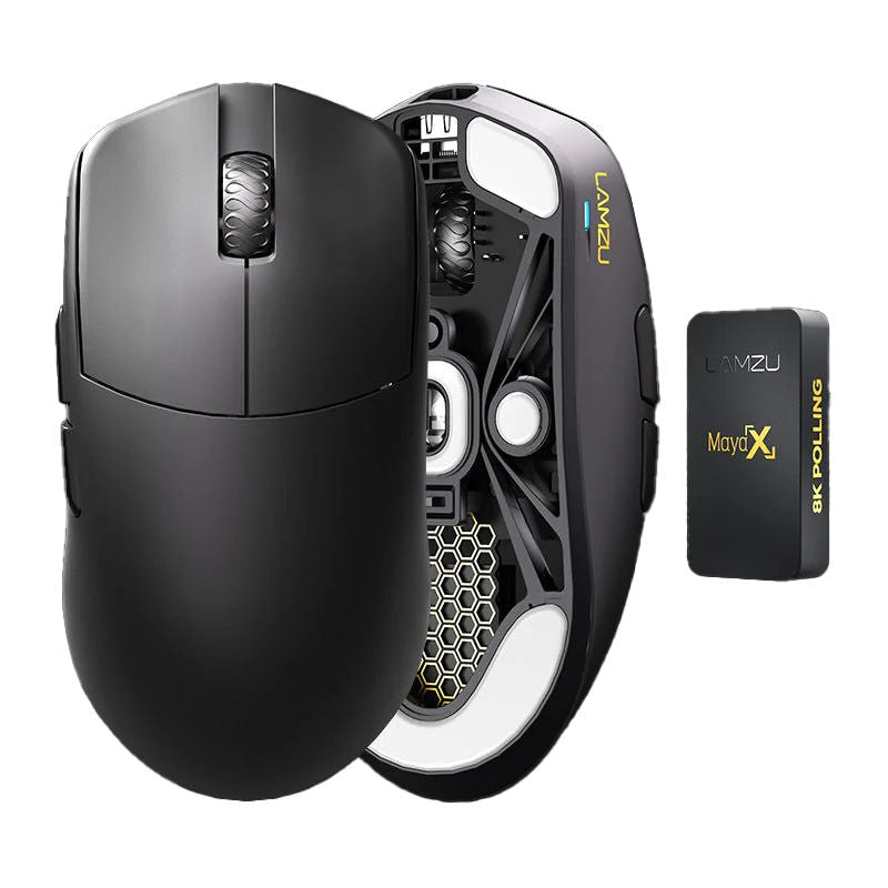 Lamzu Maya X trådløs gamingmus 8000 Hz 30000 DPI 47 g svart - Lamzu