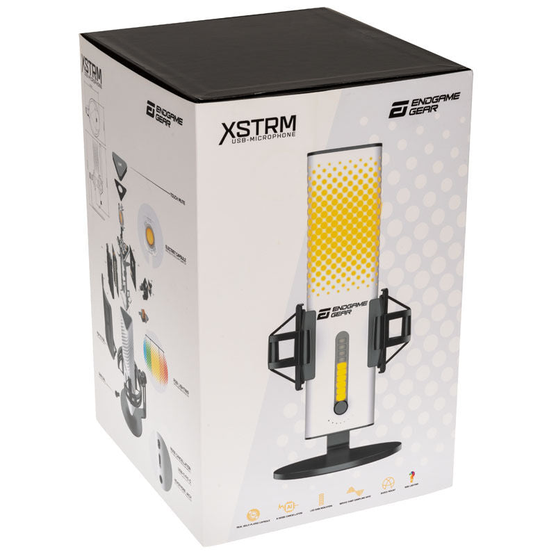 Endgame Gear XSTRM USB mikrofon kondensator RGB hvit - Endgame Gear