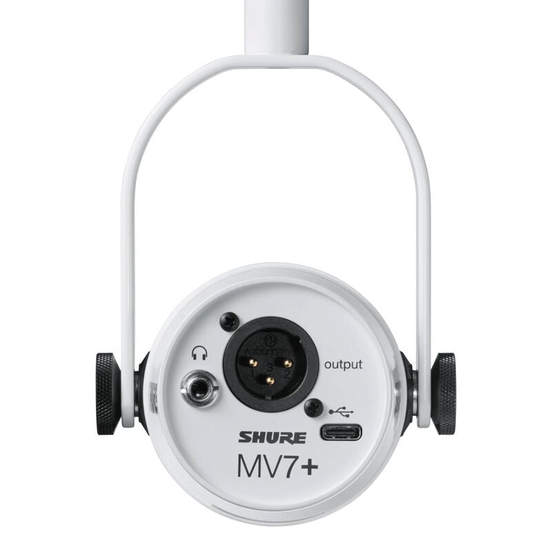 Shure MV7+ podcastmikrofon XLR/USB-C dynamisk hvit - Shure