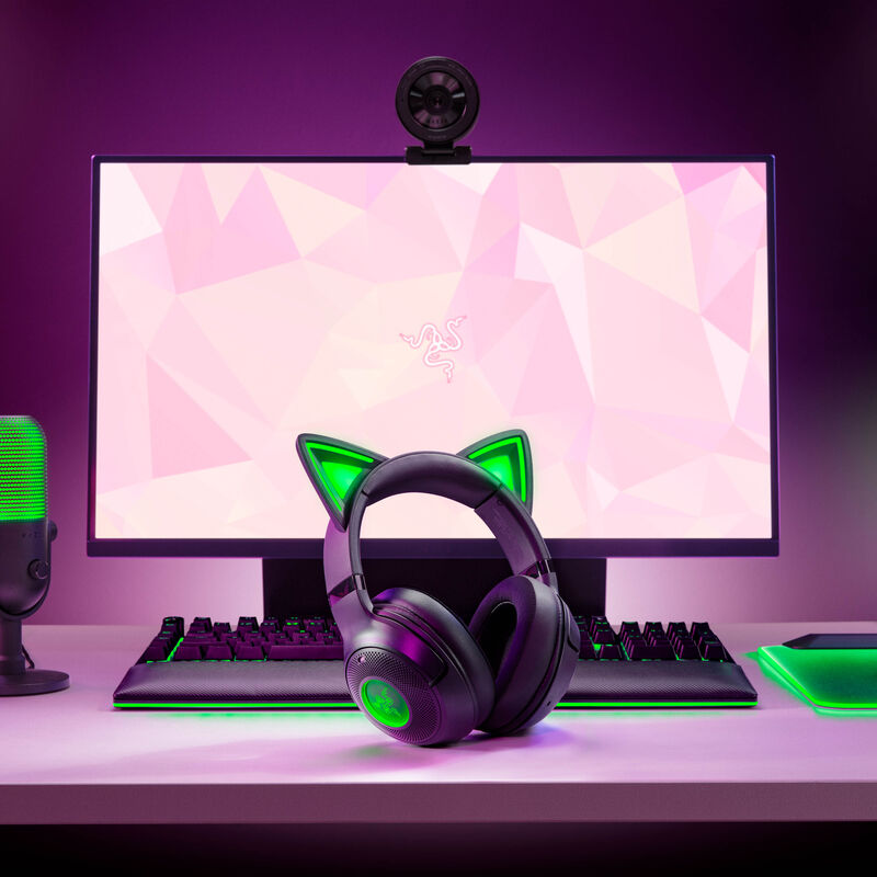 Razer Kraken Kitty V2 BT trådløs gamingheadset Bluetooth RGB - Razer