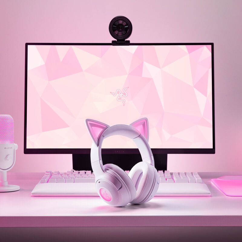 Razer Kraken Kitty V2 BT trådløs gamingheadset Bluetooth RGB - Razer
