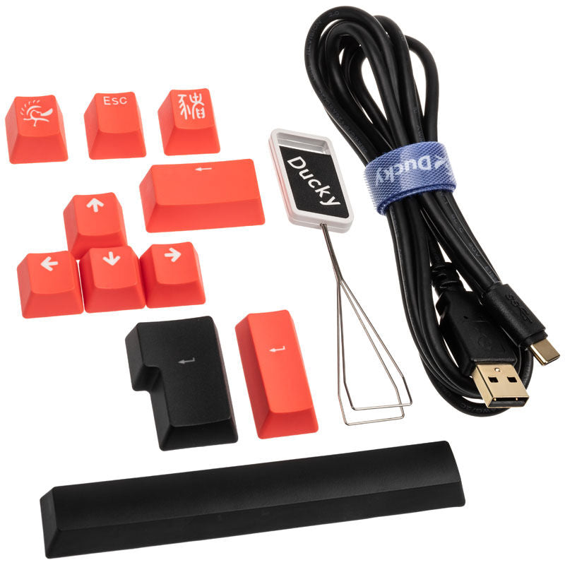 Ducky Shine 7 PBT gamingtastatur RGB MX-Black fullstørrelse - Ducky
