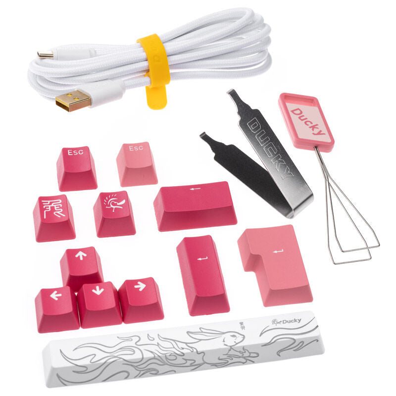 Ducky One 3 Gossamer Pink TKL gamingtastatur MX Ergo Clear - Ducky