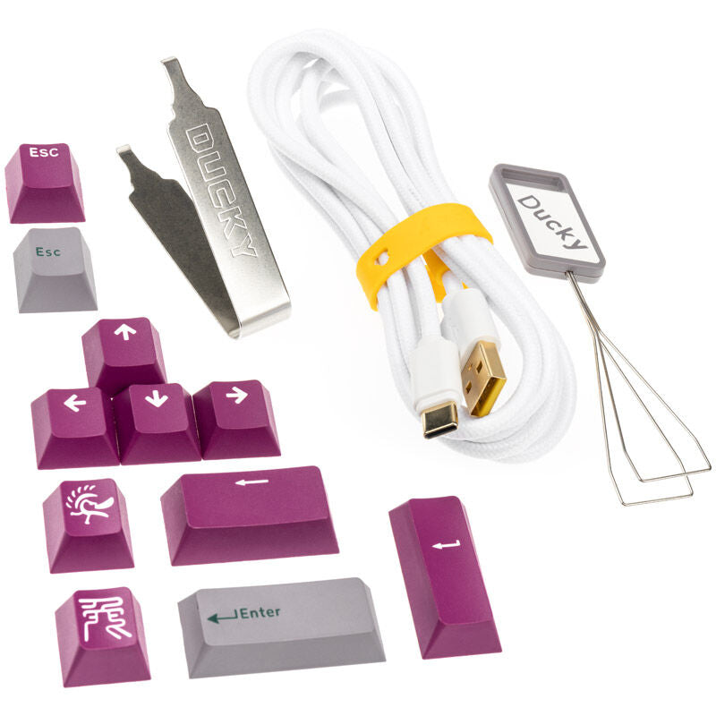 Ducky One 3 Mist Grey Mini gamingtastatur 60% RGB MX-Brown - Ducky