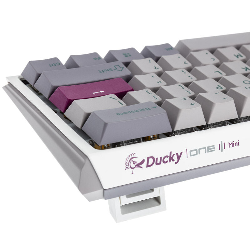 Ducky One 3 Mist Grey Mini gamingtastatur 60% RGB MX-Brown - Ducky