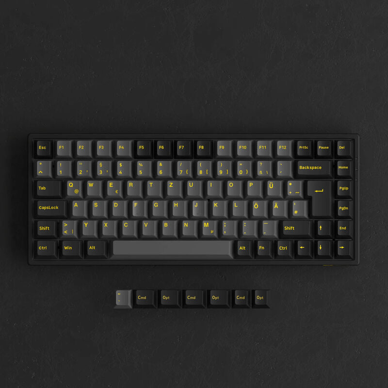 AKKO 3084B Plus Black & Gold gamingtastatur 75% trådløs RGB - AKKO
