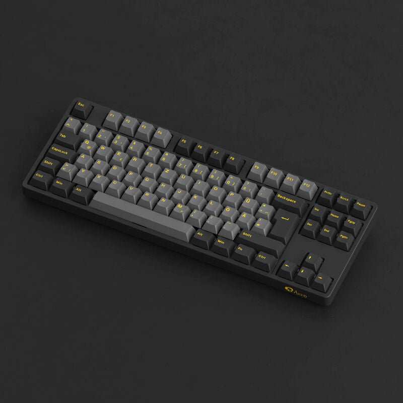 Akko Black & Gold 5087S V1 gamingtastatur TKL RGB svart - Akko