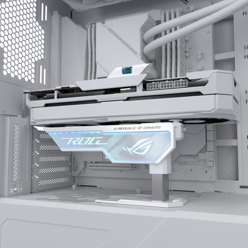 ASUS ROG Herculx grafikkort-støtte hvit RGB - ASUS