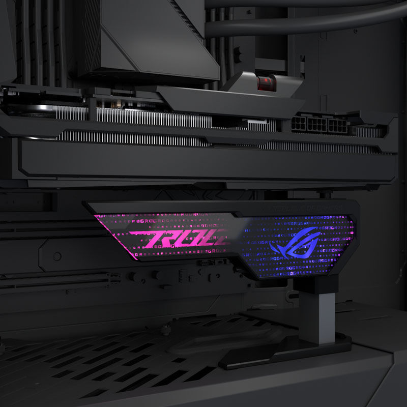 ASUS ROG Herculx grafikkort-støtte hvit RGB - ASUS