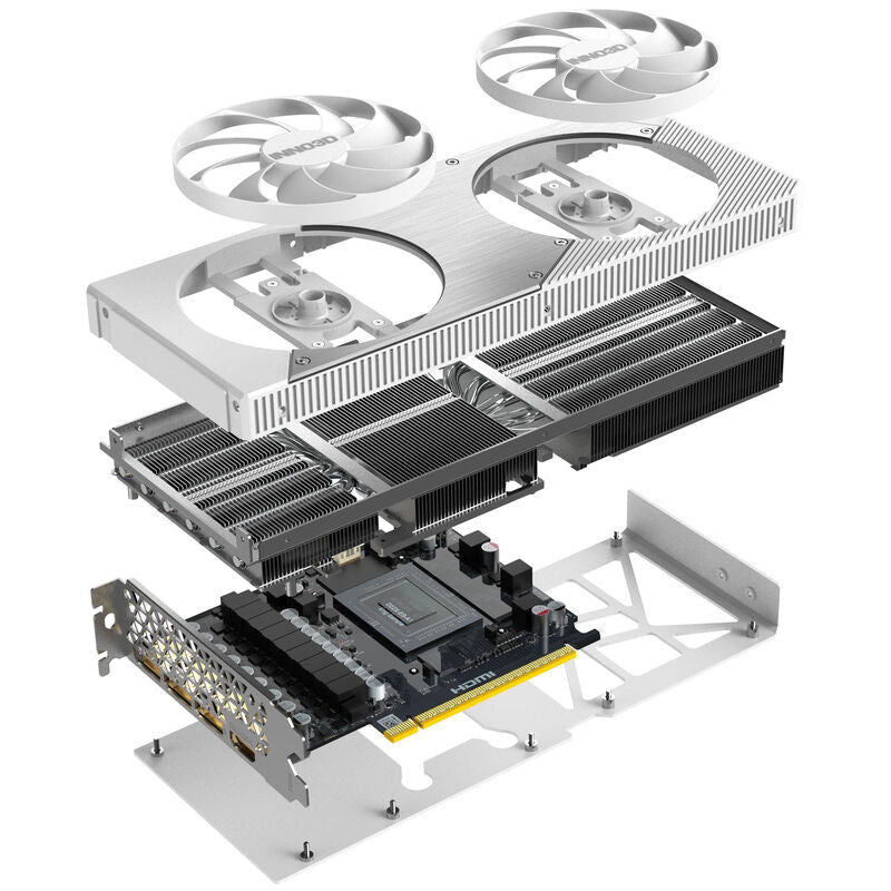 INNO3D RTX 5070 Twin X2 OC grafikkort 12 GB GDDR7 hvit - INNO3D