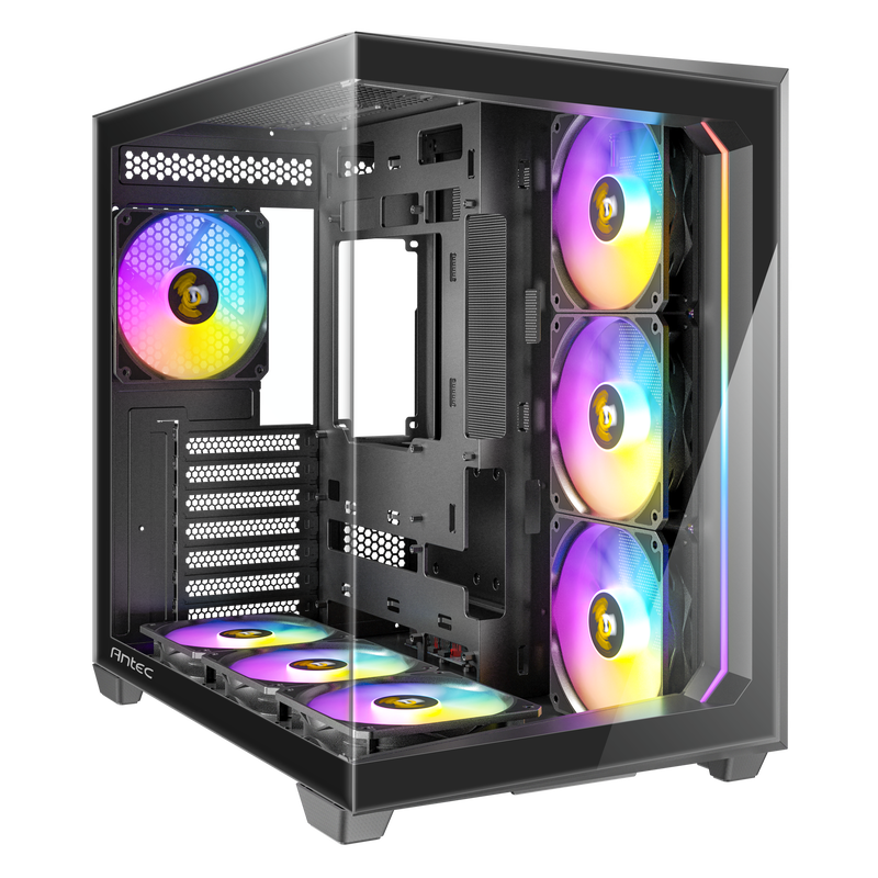 Antec C5 kabinett midtårn ATX ARGB herdet glass hvit - Antec