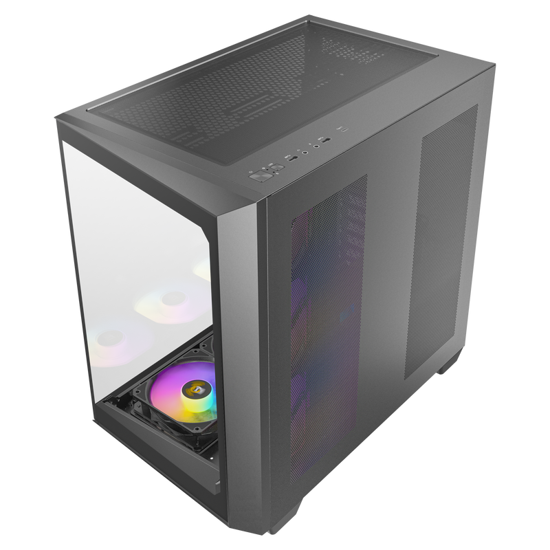 Antec C5 kabinett midtårn ATX ARGB herdet glass hvit - Antec