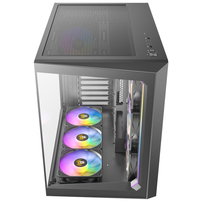 Antec C5 kabinett midtårn ATX ARGB herdet glass hvit - Antec
