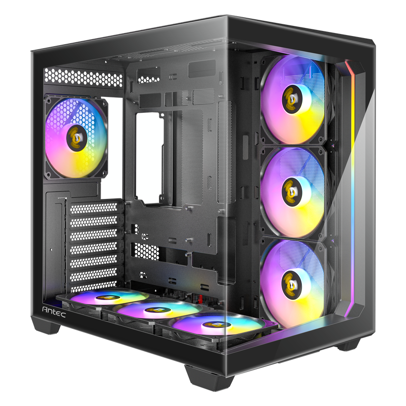 Antec C5 kabinett midtårn ATX ARGB herdet glass hvit - Antec