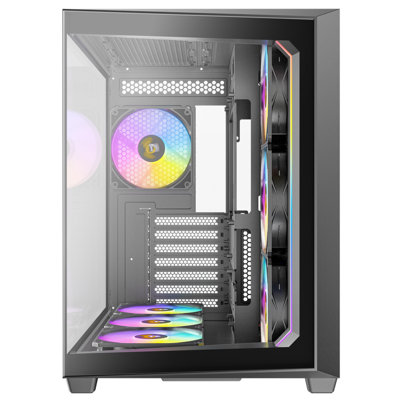Antec C5 kabinett midtårn ATX ARGB herdet glass hvit - Antec