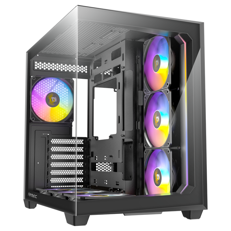 Antec C5 kabinett midtårn ATX ARGB herdet glass hvit - Antec