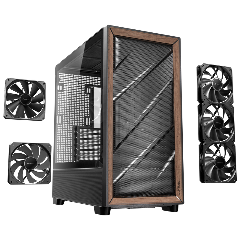 Antec Flux kabinett midtårn E-ATX herdet glass svart - Antec