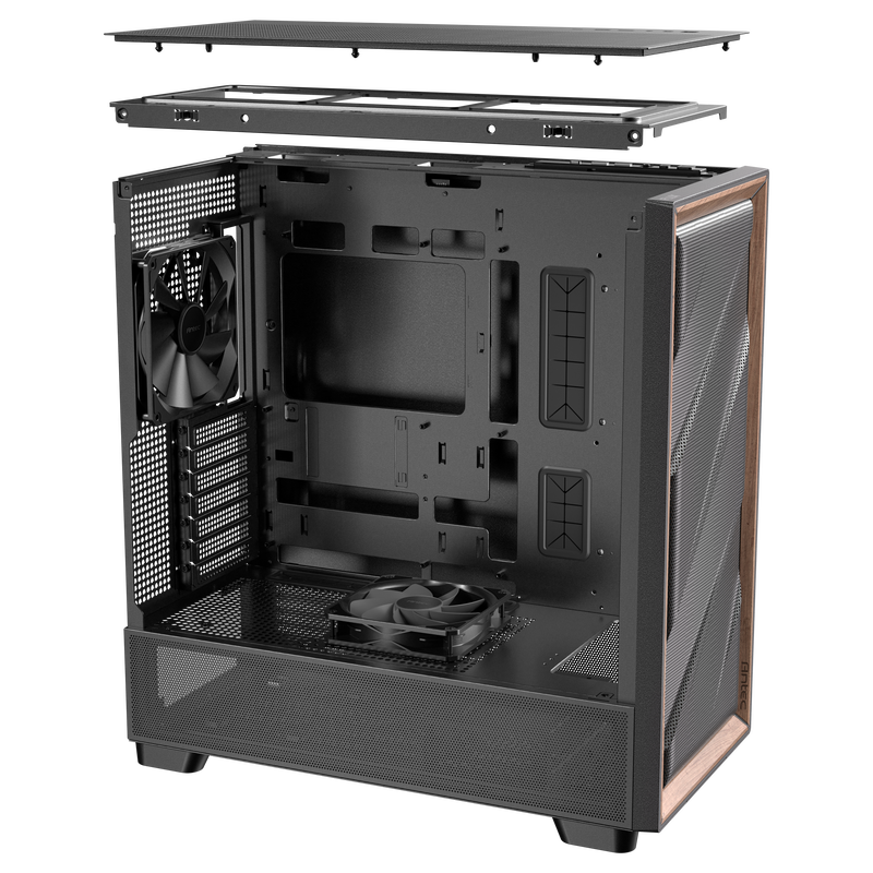 Antec Flux kabinett midtårn E-ATX herdet glass svart - Antec
