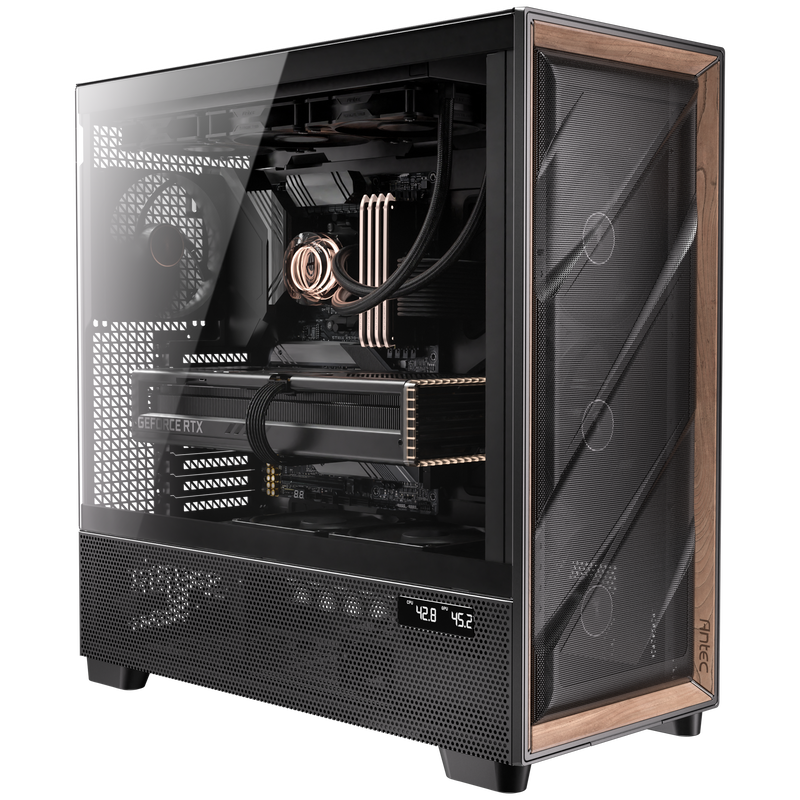 Antec Flux Pro kabinett fulltårn E-ATX herdet glass svart - Antec