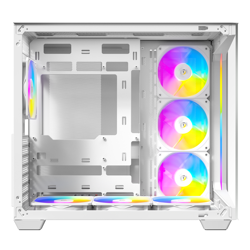 Antec C5 kabinett midtårn ATX ARGB herdet glass hvit - Antec