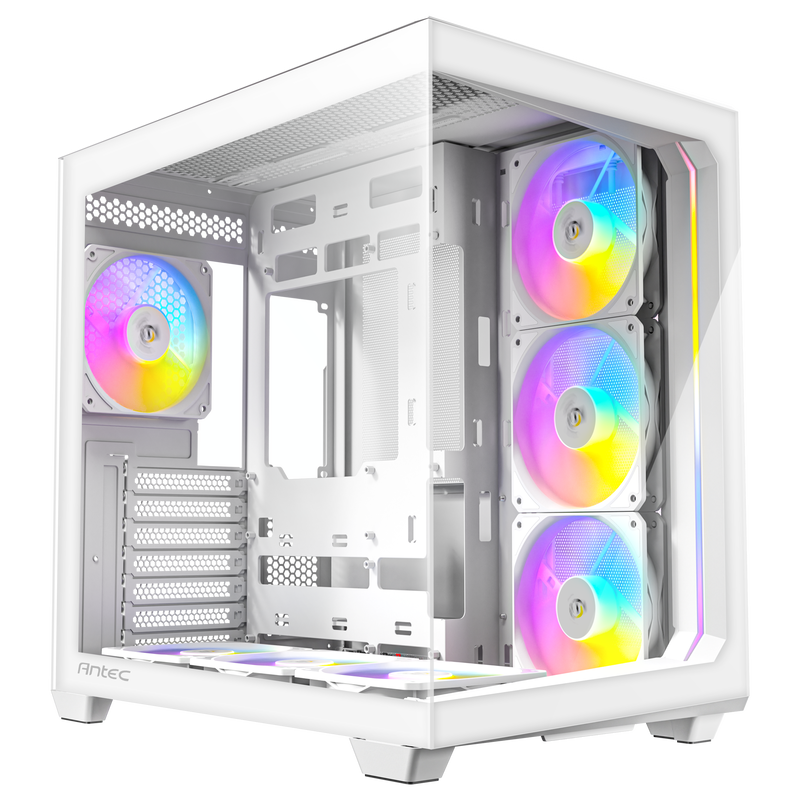 Antec C5 kabinett midtårn ATX ARGB herdet glass hvit - Antec