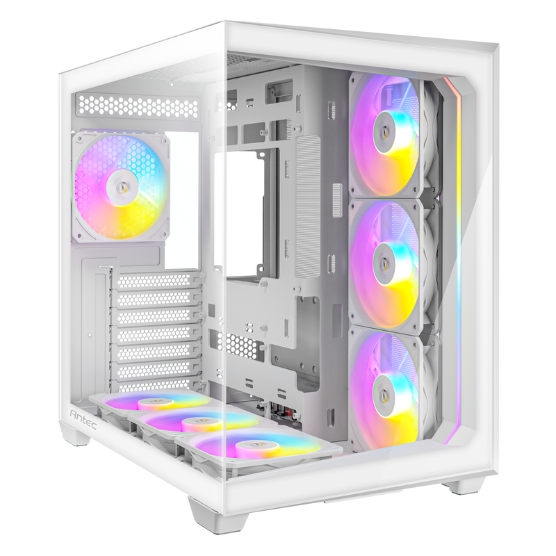 Antec C5 kabinett midtårn ATX ARGB herdet glass hvit - Antec