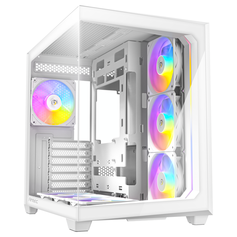 Antec C5 kabinett midtårn ATX ARGB herdet glass hvit - Antec