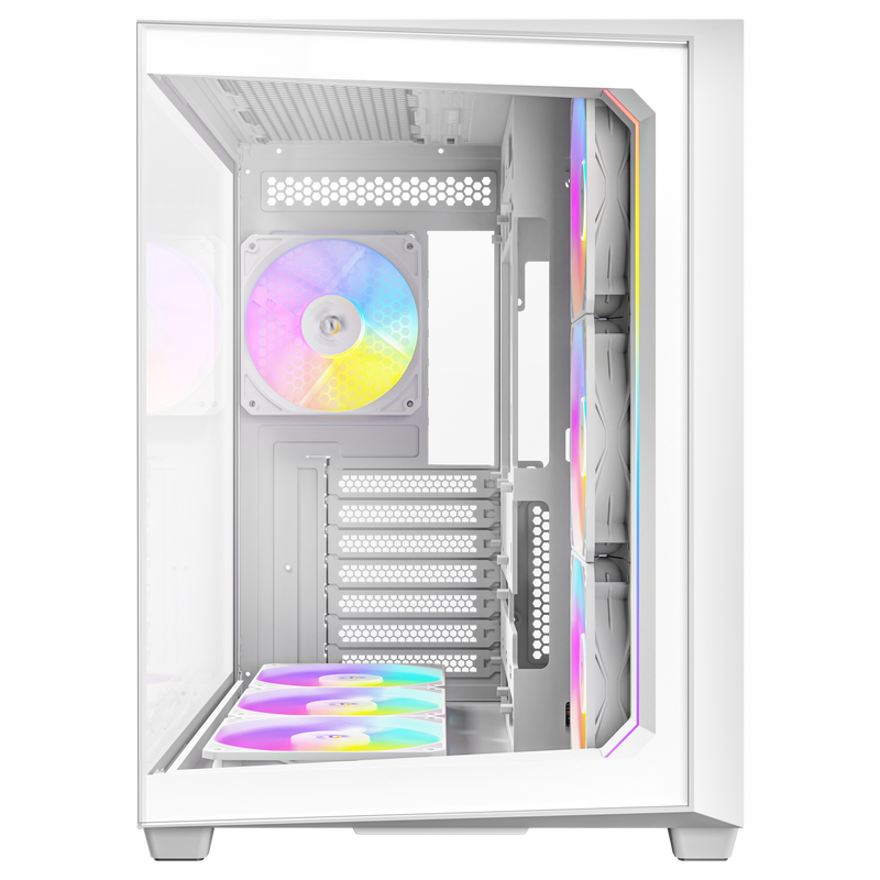 Antec C5 kabinett midtårn ATX ARGB herdet glass hvit - Antec