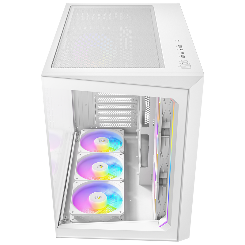 Antec C5 kabinett midtårn ATX ARGB herdet glass hvit - Antec
