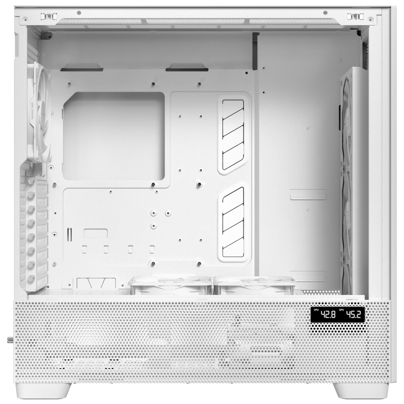 Antec Flux Pro kabinett fulltårn E-ATX herdet glass hvit - Antec