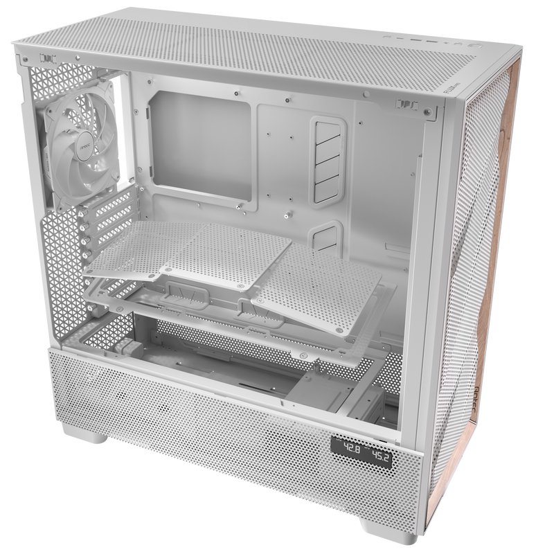 Antec Flux Pro kabinett fulltårn E-ATX herdet glass hvit - Antec