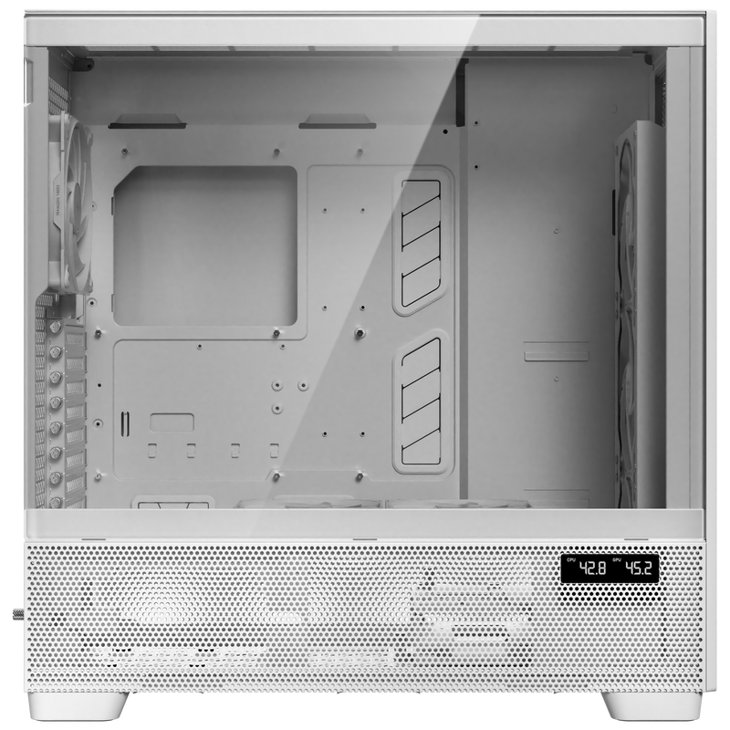 Antec Flux Pro kabinett fulltårn E-ATX herdet glass hvit - Antec