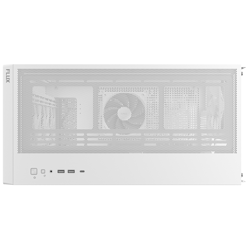 Antec Flux kabinett midtårn E-ATX herdet glass hvit - Antec