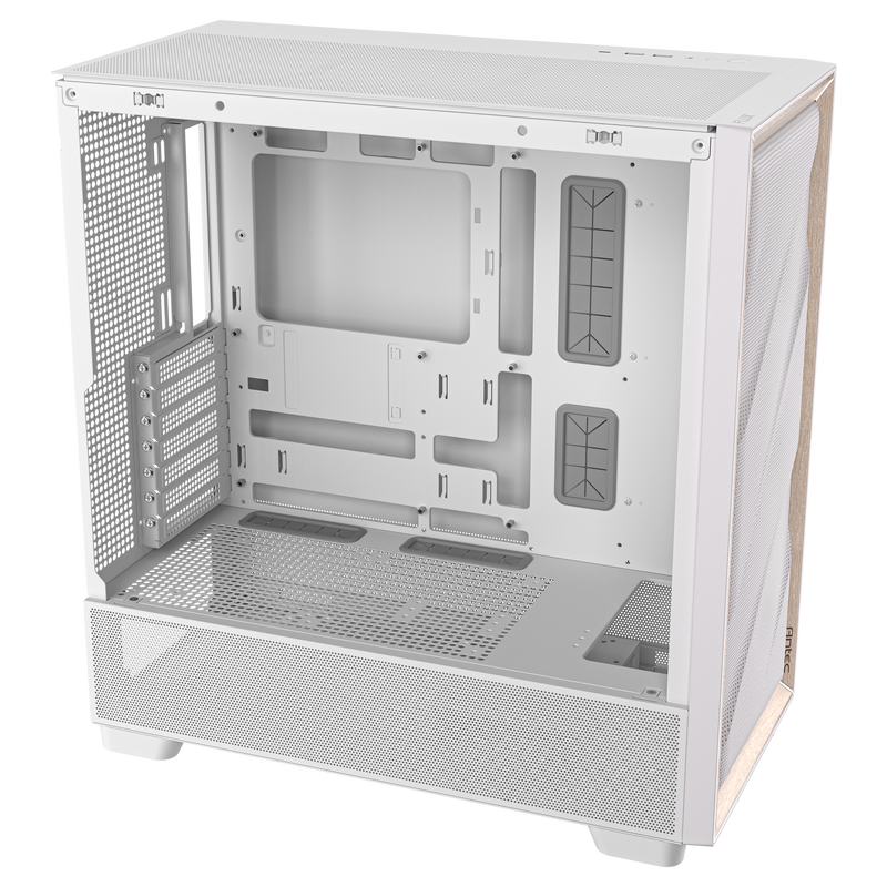 Antec Flux kabinett midtårn E-ATX herdet glass hvit - Antec
