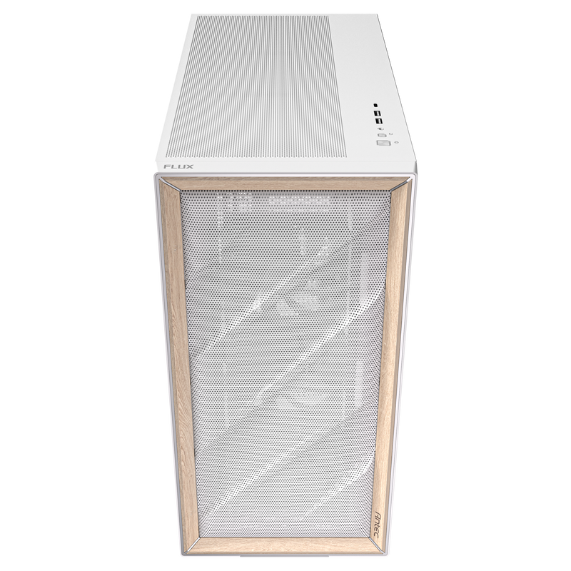 Antec Flux kabinett midtårn E-ATX herdet glass hvit - Antec